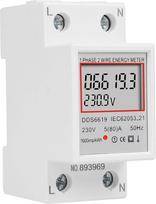 Präzise Überwachung des Energieverbrauchs mit DIN-Schienen-LCD-Energiezähler für Spannung, Strom und KWh, 80 A Kapazität