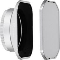 PROfoto.Trend/JJC sidabrinis kvadratinis metalinis objektyvo gaubtas ir adapterio žiedas, skirtas "Fujifilm X100F", X100T, X00S, X100 ir X70 fotoaparatams - galima atvirkščiai pritvirtinti prie objektyvo