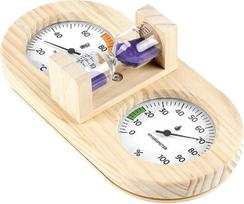 Termometras, Hygrometer mit Sanduhr, Sanduhr, klare Skala, Wandmontage, Temperatur und Luftfeuchtigkeitsmesser für den Saunaraum, Sanduhr, Sauna Temperaturmesser