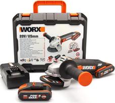 WORX Li-Ion akumuliatorinis kampinis šlifuoklis.