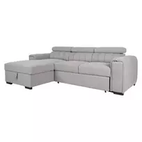 Kampinė sofa - lova ODELIA LC, pilka