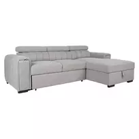 Kampinė sofa - lova ODELIA RC, pilka