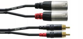 Cordial Cfu 3 Mc garso kabelis Rca į Xlr, 3m