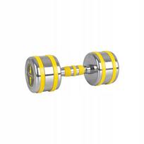 Chromuota hantelio Insportline Yellsteel 9 kg neslystanti rankena