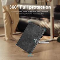 Rostsant dėklas, skirtas samsung galaxy tab a9+ dandelion pu odinis samsung galaxy tab a9+ 11 colių sm-x210/sm-x215/sm-x216 atverčiamas dėklas piniginės dėklo dangtelis, skirtas galaxy tab a9 plus, juodas