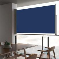 Ištraukiama šoninė kiemo pertvara vidaXL, 140x300 cm, mėlyna