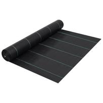 vidaXL Agroplėvelė nuo piktžolių ir šaknų, juoda, 1x50m, PP