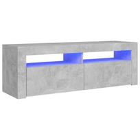 TV spintelė su LED apšvietimu, 120x35x40 cm, pilka