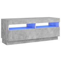 Televizoriaus spintelė su LED apšvietimu, 100x35x40 cm, pilka
