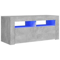 TV spintelė su LED apšvietimu, 90x35x40 cm, pilka