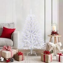 Dirbtinė Kalėdų eglutė su 150 LED Balta 120 cm PVC ir metalas