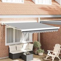 Ištraukiama markizė antracito/balta 3x25m audinys/aliuminis