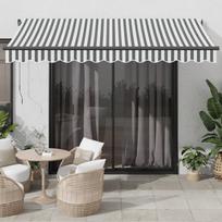 Automatinė ištraukiama markizė antracito ir balta 350x250cm