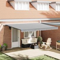 Automatinė ištraukiama markizė antracito ir balta 450x300cm