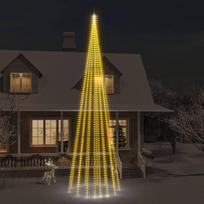 Kalėdų eglutė ant vėliavos stiebo 800cm 1134 šiltos LED