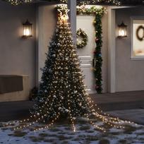 Kalėdų eglutės girlianda šilta balta 375cm 320 LED lempučių