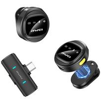 AWEI Wireless Lavalier Microphone MK3 Duo black