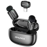 AWEI Wireless Lavaliere Microphone MK5 Duo Ai-Voice black