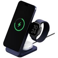 Energea Magtrio 2 3-in-1 25W Qi2 foldable wireless charger, blue