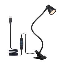 Tomshine 5W 24LED stalinės stalinės lempos skaitymas šalia šviesos spaustuko CLip apšvietimo įtaisas, maitinamas USB juoda