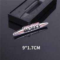 Automobilis JCW Modified WORKS Personality Dekoracija COOPERS Automobilio sparnas Metalinis automobilio lipdukas 9*1.7CM