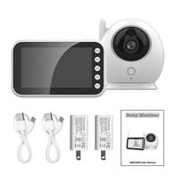 2,4 GHz FHSS monitorius su kamera 720P 4,3 colio LCD ekrano vaizdo kamera 2 krypčių garso verkiantis judesys US Plug balta
