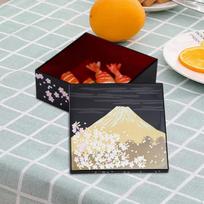 Japanese Bento Lunch Box Traditional School Sushi and Rice Boxes Portable Food Container 12.5cmx12.5cmx6.5cm