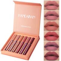 Skystųjų lūpų dažų rinkinys Ultra Matte Velvet, vandeniui atsparus ilgalaikis lūpų blizgesys Nude makiažo kosmetikos rinkinys B 6PCS
