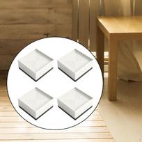 4 vnt. lovos pakėlėjai baldų pakėlimo pagalvėlės smūgiams atsparios neslystančios aukščio reguliuojamos atramos kojelės Brown 7.8x7.8x4cm
