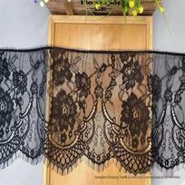 25 cm pločio blakstienų nėrinių apvadas „pasidaryk pats“ drabužių ir užuolaidų dekoravimui 3 meters long juoda