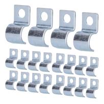 20 vnt. Vienos skylės vamzdžio spaustukas Cinkuotas nerūdijančio plieno vamzdžio spaustukas guminiams žiedams Plieniniai vamzdžiai 10 mm 10mm / 0.39in