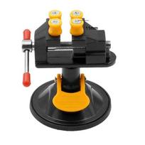 Mini Reguliuojami Fiksuoti Elektriniai Maži Stalo Staklių Gnybtai 360° Pasukami Šlifuoklio Sukamieji Rankiniai Grąžtai Pritvirtinamas Rėmas su Siurbtuku Pack of 1 juoda