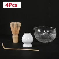 4/7 vnt. Matcha arbatos rinkinys Bambukinis šluotelė semtukas Stiklinis matcha dubenėlis Tradiciniai rankų darbo arbatos gaminimo įrankiai Japoniškas matcha rinkinys