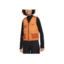 Nike ACG Series Solid Color Letter Logo V-Neck Zipper Kids Tops King-Orange FB1303-815 L
