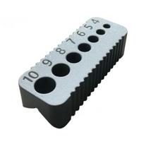 Grąžto kreiptuvas 4-10MM 7 dydžių daugiafunkcinis gręžimo šablonas blokas tiesioms skylėms juoda balta spalva