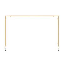 Metalinis stalo lankas pakabinamas strypas stovas 16 -48'' aukščio 31 -98'' ilgio auksinė
