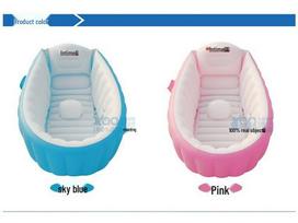 Yintai ekologiška pripučiama kūdikių vonelė ir baseinas Blue Bathtub rožinė