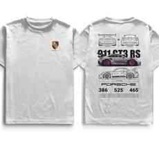 Superautomobilio Porsche GT3 RS Grafinis Marškinėlis Vyriškas Moteriškas Medvilninis Oversize Y2k Mados Gatvės Stiliaus Trumpomis Rankovėmis Moteriški Vyriški Drabužiai 4XL