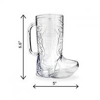 Bato formos kaubojiškas puodelis: 17oz reljefinis plastikinis alaus ir spiritinio gėrimo stiklas su rankena 17oz skaidri