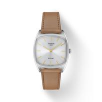 Tissot Leather Strap silver Dial Men's Fashion Watch T159.909.16.031.00 sidabras