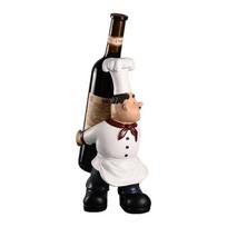 „Modern Simplicity Chef“ serijos dekoravimo dervos vyno lentynos namų virėjas raudonojo vyno laikiklis, dervos amatai Wine holder
