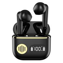 VAORLO belaidės ausinės retro Bluetooth 5.1 ausinės ANC triukšmo mažinimas su HD mikrofono skaitmeniniu ekranu visiems išmaniesiems telefonams juoda