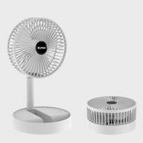 Mini ventiliatorius nešiojamas USB ventiliatorius grindų stalas sulankstomas ventiliatorius, įkraunamas biuro namams balta