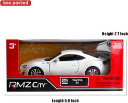 1:36 skalės liejimo lydinio automobilio modelis Toyota 86 žaislinis automobilis, traukiamas atgal Transporto priemonės Žaislinis automobilis mažiems vaikams Vaikams berniukams mergaitėms dovana balta 1/36-13x5x3.5cm balta
