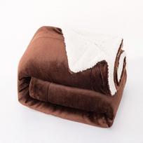 Žieminė vilna antklodė suaugusiems stora šilta žieminė dvipusė vienspalvė kelionių biuro antklodė sofa 130x160cm ruda