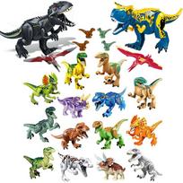 22 vnt MOC dinozaurų statybinių blokelių rinkinys Blue Ox Dragon Wing Triceratops mažų dalelių statybinių blokelių žaislas