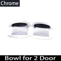 Anglies pluošto išorė Volkswagen VW Scirocco 3 MK3 2008~2017 2009 m. Chromuotos blizgios juodos durų rankenėlių dangteliai Dubenėliai Automobilio priedai Chrome 2 bowl