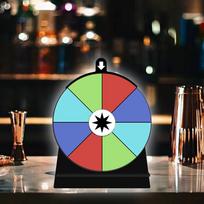 Spalvotas besisukantis gėrimo žaidimas suaugusiems, redaguojamas daugkartinis su stovu Roulette Fortune 12 Slots