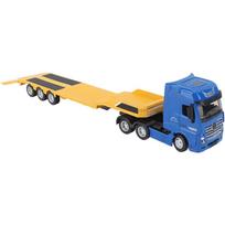 1/50 Platforminis sunkvežimis žaislas transportinis priekaba modelis automobilis lietas žaislai vaikams 1/50-Size:30.5*6.5*5cm mėlyna