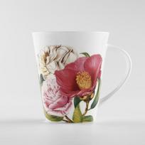 V formos porceliano puodelis 450ml, Fine Bone China arbatos puodelis, kavos puodelis, su kamelijų raštu, kavos puodelis kapučino, keramikiniai arbatos rinkiniai rožinė